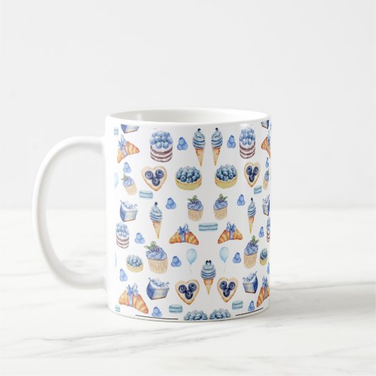 Blaubeer-Dessertliebhaber Kaffeetasse (Links)