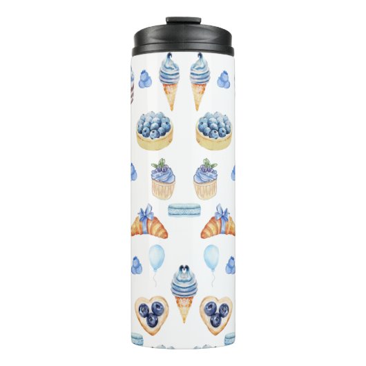 Blaubeer-Dessertliebhaber Thermosbecher (Vorderseite)