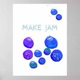 Blaubeer-Druck Poster