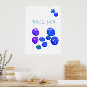 Blaubeer-Druck Poster (Küche)