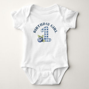 Blaubeer-Erstgeburtstag Baby Strampler