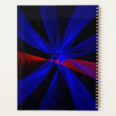 Blaubeer-Farb-Abstrakt-Geometrischer Spiral-Planer Planer (Rückseite)