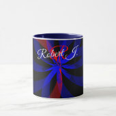 Blaubeer-Farbzentrum Geometrische Kaffeetasse (Zentrum)