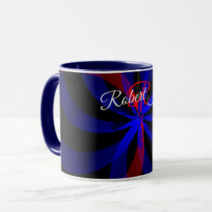 Blaubeer-Farbzentrum Geometrische Kaffeetasse