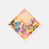 Blaubeer-Frucht Serviette — Handbemalt (Ecke)