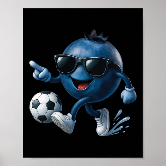 Blaubeer Fußball Poster (Vorne)