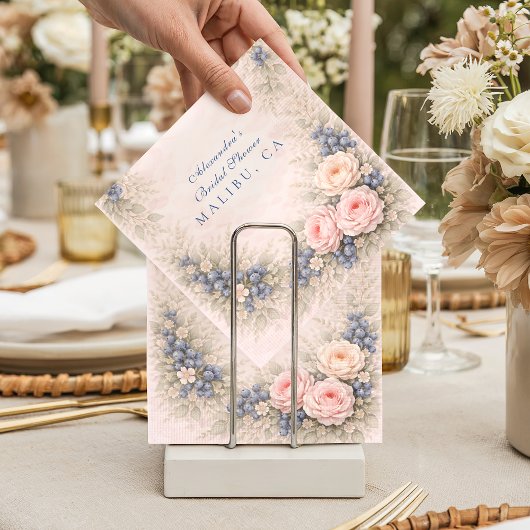 Blaubeer-Garten-Romantik-Brautparty Serviette