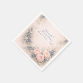 Blaubeer-Garten-Romantik-Brautparty Serviette (Ecke)