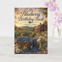 Blaubeer-Geburtstagsfeier Fryeburg Maine Grußkarte