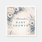 Blaubeer-Geschichtsgarten-Baby-Party Serviette (Vorderseite)
