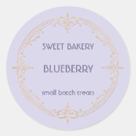 Blaubeer-Gold-Label für kleine Bäckereien Runder Aufkleber