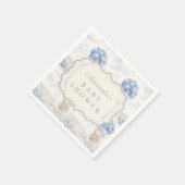 Blaubeer-Heißluftballon Toile Baby-Party Serviette (Ecke)