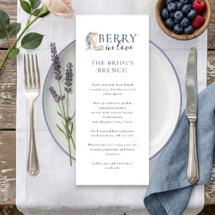 Blaubeer-Hochzeitsdusche-Speisekarte 'Berry in Lov Einladung