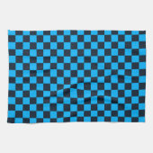 Blaubeer kariertes Muster Geschirrtuch (Horizontal)