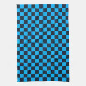 Blaubeer kariertes Muster Geschirrtuch (Vertikal)