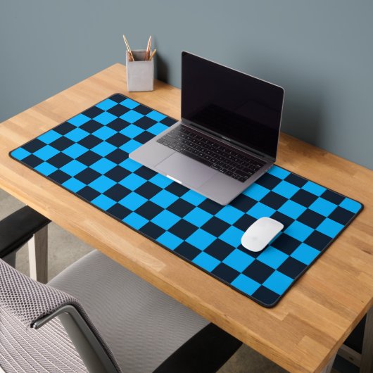 Blaubeer kariertes Muster Schreibtischunterlage (Büro 2)
