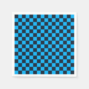 Blaubeer kariertes Muster Serviette