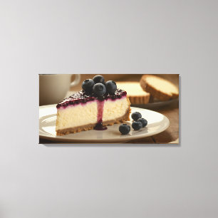 Blaubeer-Käsekuchen Leinwanddruck