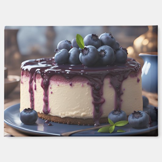 Blaubeer-Käsekuchen Magnet (Vorderseite)