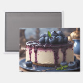 Blaubeer-Käsekuchen Magnet (Vorderseite/Rückseite)