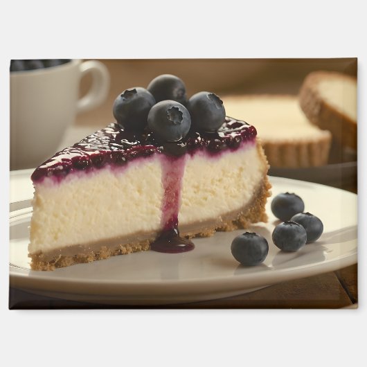 Blaubeer-Käsekuchen Magnet (Vorderseite)
