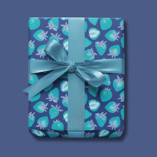 Blaubeer-Muster Geschenkpapier Set