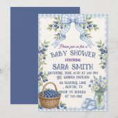 Blaubeer-Patch-Baby-Sprinkle Einladung (Vorne/Hinten)