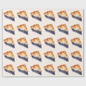 Blaubeer-Pie Geschenkpapier (Flach)