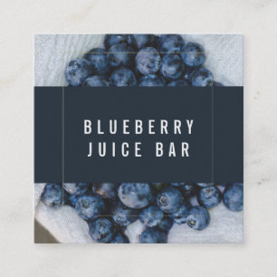 Blaubeer-Quadrat-Logo Moderne Rahmen Quadratische Visitenkarte