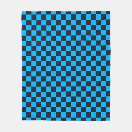 Blaubeer-Schachbrettmuster Fleecedecke (Vorderseite)