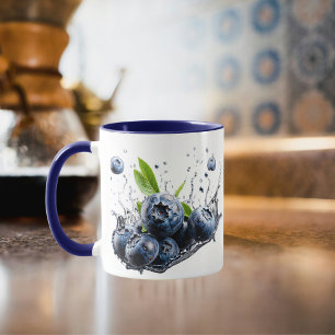 Blaubeer-Splash-Becher Tasse