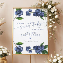 Blaubeer-Süße-Baby-Baby-Shower-Willkommen