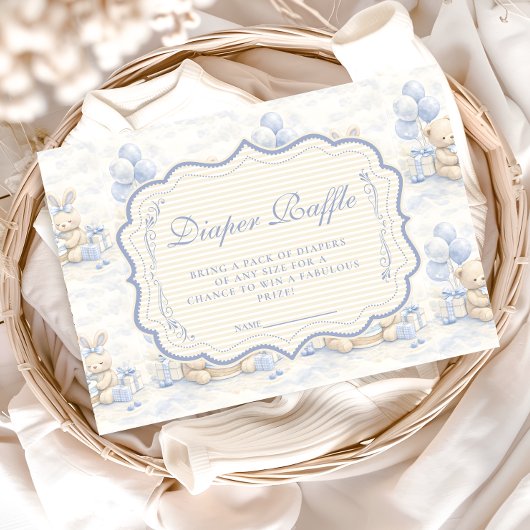 Blaubeer-Teddybär-Windel-Wettbewerb Begleitkarte