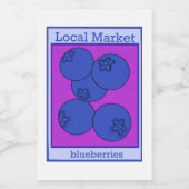 Blaubeeraufkleber Lebensmitteletikett (Einzelnes Label)