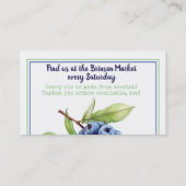 Blaubeerbäckereitorten, die Visitenkarte einmachen (Rückseite)