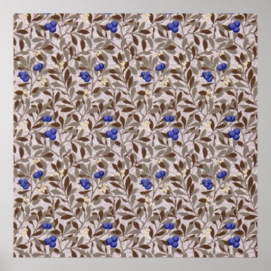 Blaubeerbaum, William Morris Poster (Vorne)