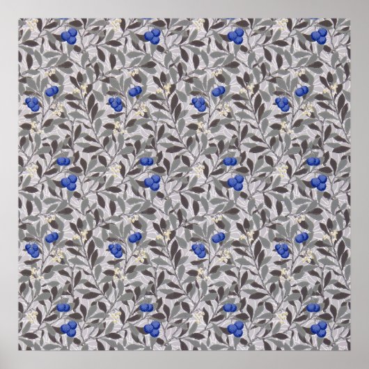 Blaubeerbaum, William Morris Poster (Vorne)