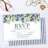 Blaubeerblumen Hochzeitskarten RSVP Karte