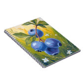 Blaubeerbusch | Frucht Aquarellmalerei Notizblock (Rechte Seite)
