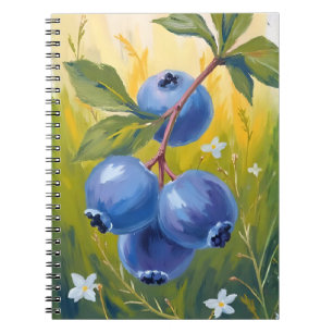 Blaubeerbusch   Frucht Aquarellmalerei Notizblock