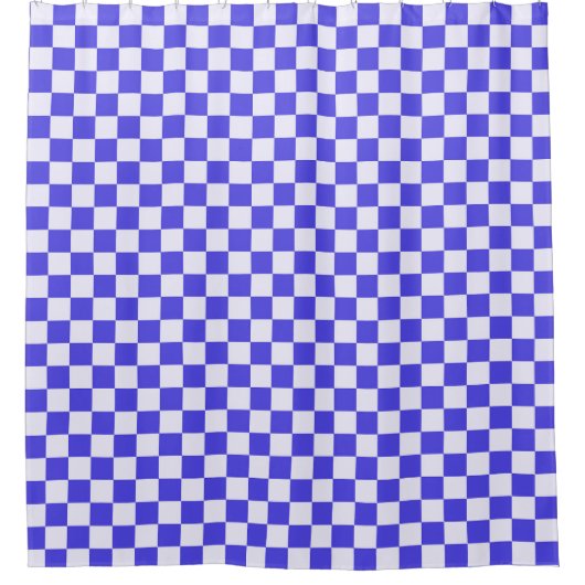 Blaubeercreme-Karomuster Duschvorhang (Vorderseite)
