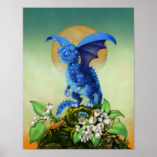 Blaubeerdrache 11x14 (4x6 und up) poster