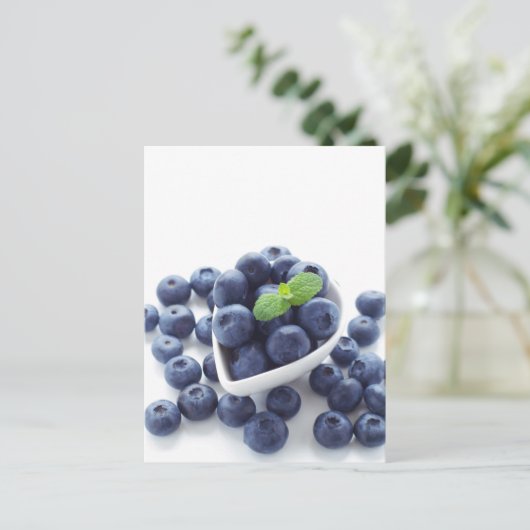 Blaubeere abgeschieden postkarte (Stehend Vorderseite)