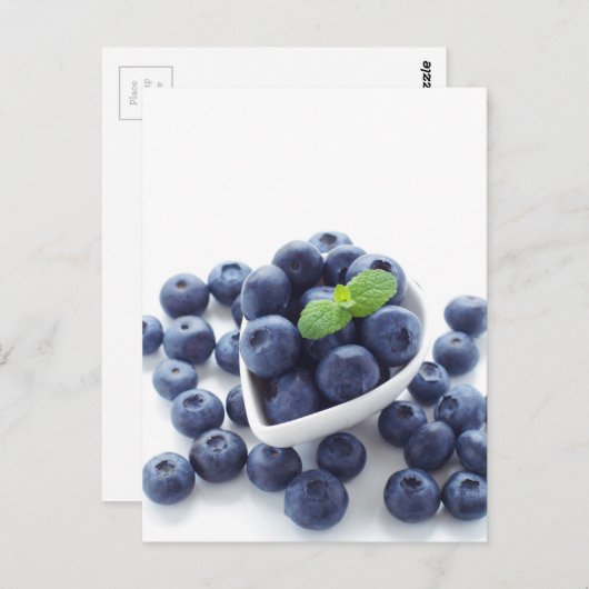 Blaubeere abgeschieden postkarte (Vorne/Hinten)