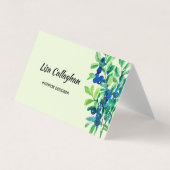 Blaubeere Aquarell Visitenkarten (Vorderseite)