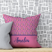 Blaubeere-Aquarellmuster niedlicher Name pink