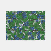 Blaubeere auf weiß fleecedecke (Vorderseite (Horizontal))