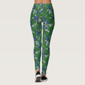 Blaubeere auf weiß leggings (Rückseite)