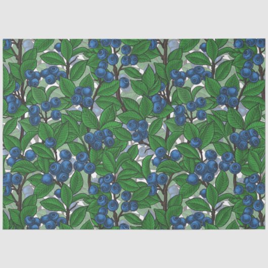 Blaubeere auf weiß seidenpapier (Vorderseite)