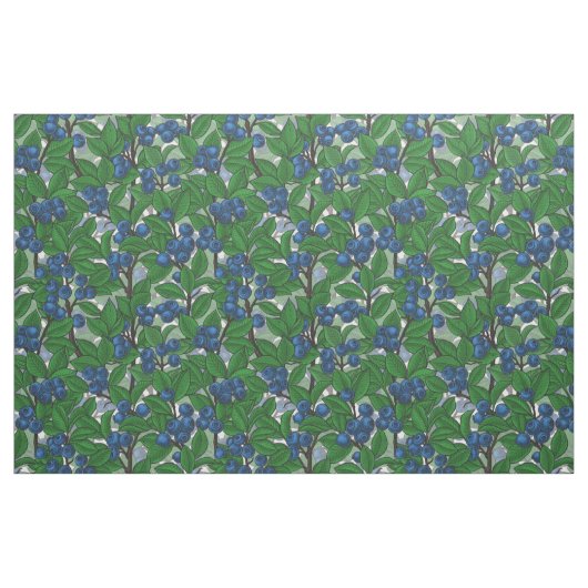 Blaubeere auf weiß stoff (Fat Quarter (45,7 x 55,9 cm))